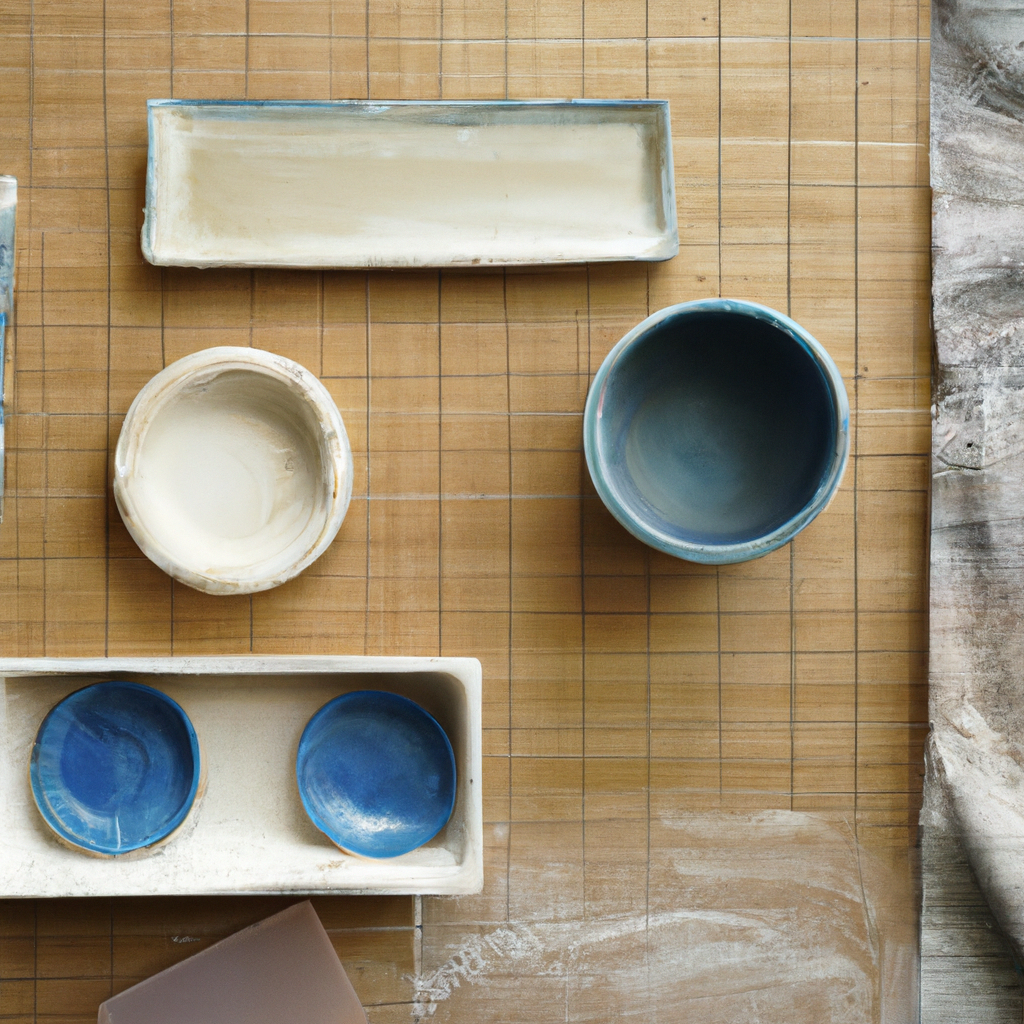 Flatlay: pareu, céramiques du Pacifique, textures